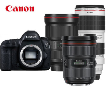 佳能（Canon）EOS 5D Mark IV 5D4 全画幅单反相机 4K视频 全画幅 EF16-35+24-70+70-200大三元 专业摄影套装