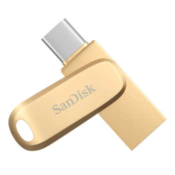 闪迪（SanDisk）256GB Type-C USB3.2 手机U盘DDC4金色 读速高达400MB/s 手机电脑两用 金属双接口大容量加密优盘