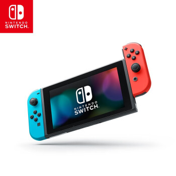 任天堂 Nintendo Switch 国行续航版增强版红蓝主机&3款马力欧游戏兑换卡& 方向盘