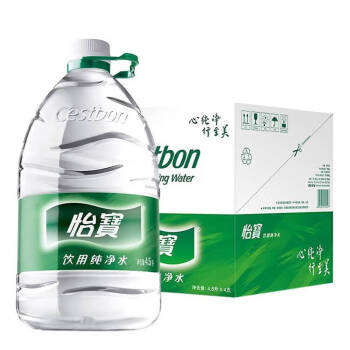 怡宝怡宝饮用水纯净水4.5L*4桶装水 整箱装