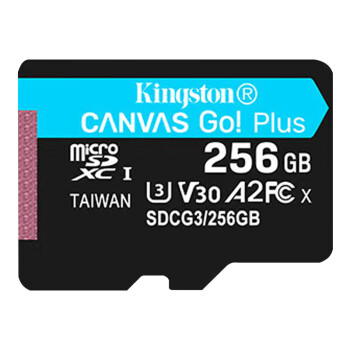 金士顿（Kingston）256GB TF（MicroSD）存储卡 行车记录仪内存卡 手机内存卡 U3 V30 A2 4K 读速170MB/s
