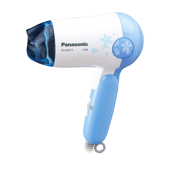 松下（Panasonic）家用可折叠便携电吹风 舒适冷热风EH-ND17-A405 白蓝色【送礼优选】