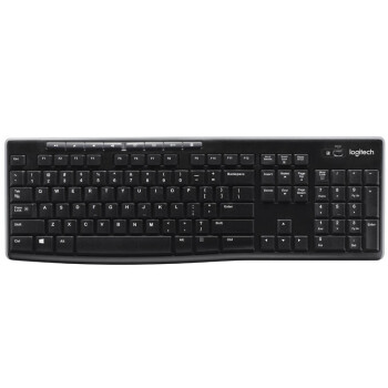 罗技（Logitech）K270无线键盘 全尺寸多媒体键盘 电脑台式机笔记本商务办公键盘 带优联 黑色