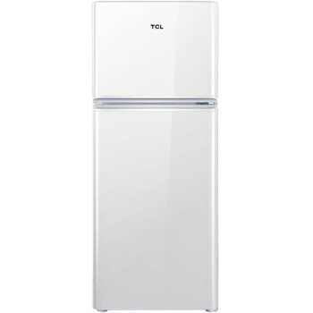 TCL 120L双门冰箱珍珠白 双门定频客厅电冰箱 三级能效BCD-120C 