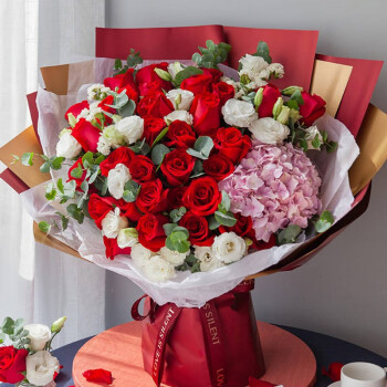 花礼鲜花同城配送33朵红玫瑰花束生日礼物送女朋友老婆求婚