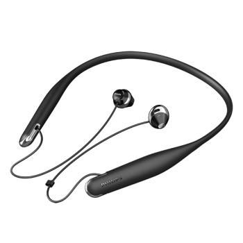 飞利浦（PHILIPS）无线蓝牙耳机挂脖式运动耳机均衡音效来电震动苹果华为小米安卓手机通用TAN4205黑
