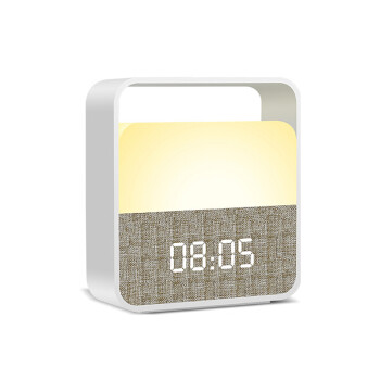 美的（Midea）台灯 led灯 寝室卧室床头灯创意智能充电闹钟小夜灯  MTD3-M/K-03 