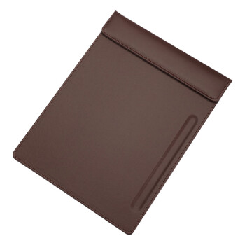 优易达PU皮会议写字板夹YYD-DS0219 A4商务会议夹 合同签字文件夹 菜单垫夹 咖色笔槽款
