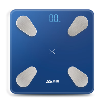 香山体脂秤USB充电款家用精准体重秤体重计高精度人体秤 F2R蓝色