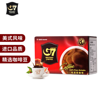 越南进口中原G7美式萃取速溶纯黑咖啡30g（2g*15包）