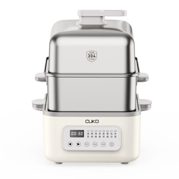CUKO不锈钢电蒸锅家用多功能一体聚能鲜蒸隔水炖智能预约蒸汽锅 DZG-013不锈钢电蒸锅