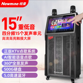 纽曼（Newmine）家庭ktv音响套装卡拉OK点唱机视频音箱移动户外广场舞音响家用k歌专用点歌机一体机 