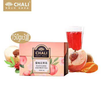 CHALI茶里 水蜜桃味花果茶橘皮玫瑰补充VC茶包150g（10g*15包）*3盒