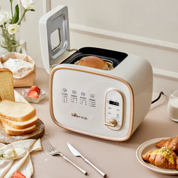 小熊（Bear）面包机 全自动和面机 家用揉面机 吐司机多士炉 烤面包机 智能烤面包片机MBJ-D06N5