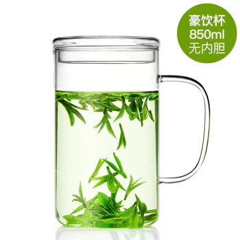 致仕（ZISIZ）玻璃茶杯办公室热泡茶杯/雅集大容量豪饮杯850ml*2