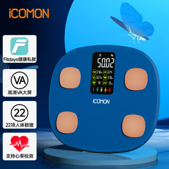 沃莱(ICOMON)智能心率电子秤家用人体体脂秤APP自测称重秤健康检测体脂仪 