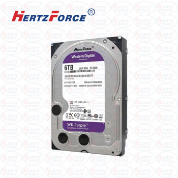 Hertzforce WD64PURZ 6TB 3.5英寸 紫盘SATA接口 6Gb/s  智慧监控硬盘  单位：块 