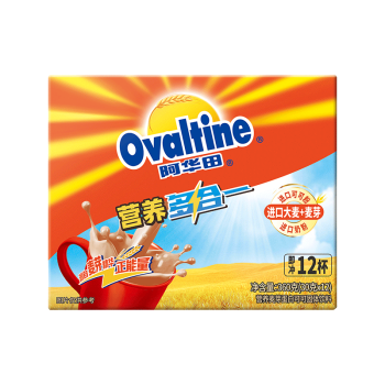 阿华田（Ovaltine）可可粉 营养早餐代餐冲饮 巧克力风味 随身装360g（30g*12包）