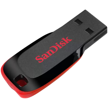 闪迪（SanDisk）32GB USB2.0 U盘 CZ50酷刃 黑红色 小巧便携 时尚设计 安全加密软件