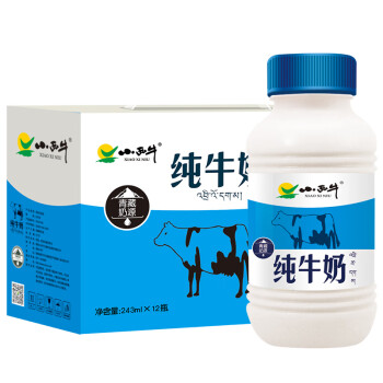 小西牛青海纯牛奶高原儿童孕妇早餐营养牛奶243ml*12瓶/箱