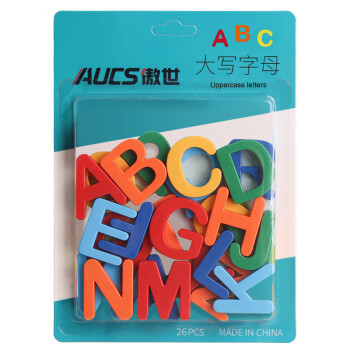 AUCS(傲世) 大写英文字母白板磁铁 彩色教学家用小学生幼儿园磁钉磁扣磁力贴片吸铁石 A-Z 共26个