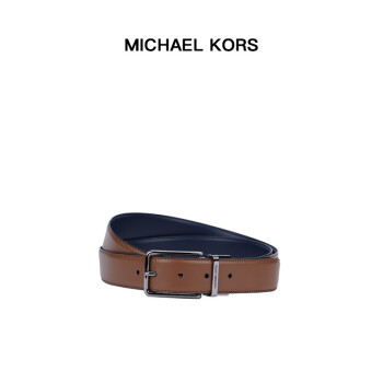 迈克·科尔斯（MICHAEL KORS） MK男士腰带 BELT系列牛皮革棕色拼藏蓝色腰带 36T8LBLY9L LUGG NAVY