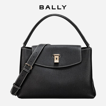 巴利（BALLY）女士LAYKA系列黑色手提包单肩斜挎包 6235192
