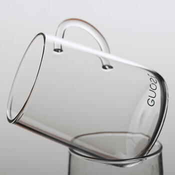 果兹（GUOZI）绿茶对杯GZ-S19高硼硅耐热玻璃杯情侣杯创意礼品泡茶杯250ml*2