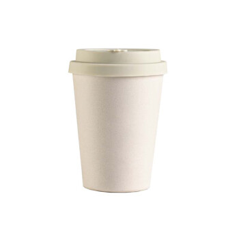 企采严选 咖啡渣秸秆纤维咖啡杯 350ml白色
