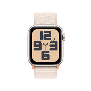 Apple/苹果 Watch SE 2023款智能手表GPS款40毫米星光色铝金属表壳星光色回环式运动型表带 MR9W3CH/A【免息版】