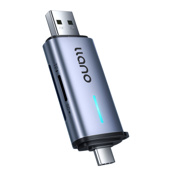 绿巨能（llano） USB/Type-C读卡器3.0高速SD/TF卡多功能合一单反相机佳能手机iPad行车记录仪监控存储内存卡