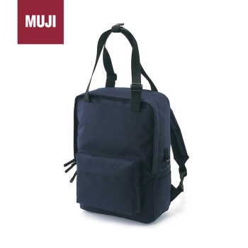 MUJI可作手提包使用 双肩包 大学高中生书包A4尺寸 EFZ01A4S 藏青色 