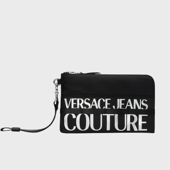 范思哲Versace Jeans Couture男士LOGO印花手拿包