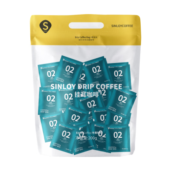 sinloy辛鹿挂耳咖啡 美式黑咖啡 蓝冬风味均衡柔和 新鲜烘焙20杯 200g
