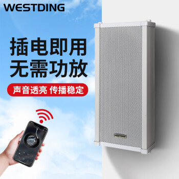 威斯汀（WESTDING）MS-5006定压户外壁挂有源防水音柱室外音响学校喇叭公共广播音箱音响