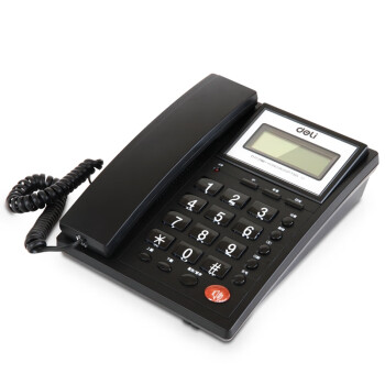 得力（deli）786 来电显示办公家用电话机/固定电话/座机液晶显示屏 黑色