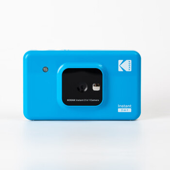 柯达（Kodak）C210拍立得相机 蓝色（1000万 1.7英寸屏 含自拍镜 蓝牙连接 APP 编辑预览 热升华相片打印）
