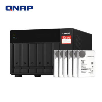威联通（QNAP）TVS-675兆芯8核心处理器 磁盘阵列含企业盘96T=16T*6
