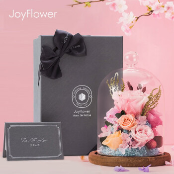 JoyFlower永生花礼盒玫瑰花母亲节520情人节生日礼物送老婆女友实用表白