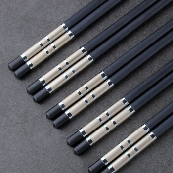 PYTHONIC 合金筷子餐厅家用创意防滑 筷子 27cm标准版10双装高端奢华