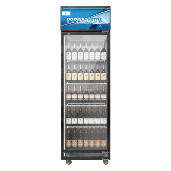 雪族COOKING KETTLE展示柜冷藏大容量饮料柜冰柜商用保鲜超市玻璃门冰箱风冷无霜单门立式啤酒柜