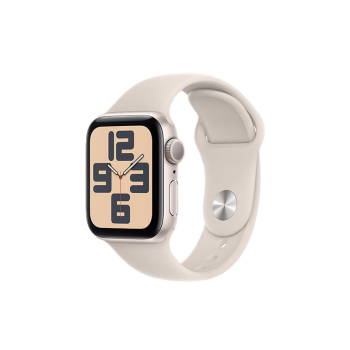Apple【24期免息】Watch SE 2023款智能手表GPS款40毫米星光色铝金属表壳星光色表带M/L MR9V3CH/A