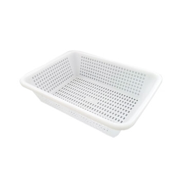 丽佳厨具（L）白色塑料篮长方形框子洗菜篮沥水筛 45*35*13cm