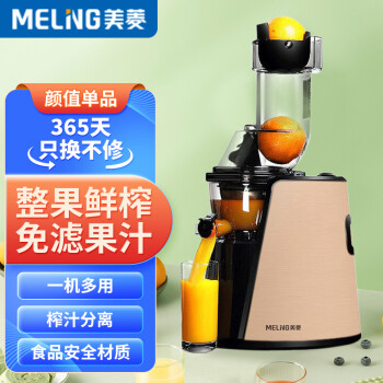 美菱 MeiLing 原汁机原汁机家用渣汁分离水果果汁机果蔬多功能便携式小型搅拌机杯 MM-DC0618 大地色