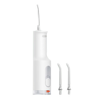 米家小米立式冲牙器洗牙器水牙线 创新散射脉冲 4档模式3种喷嘴 240ML大水箱 F300烟纱白
