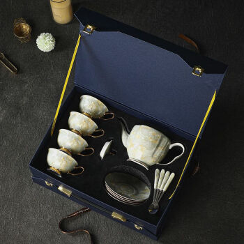 味邦欧式咖啡杯套装高档精致陶瓷高级感小众英式下午茶具杯碟礼盒