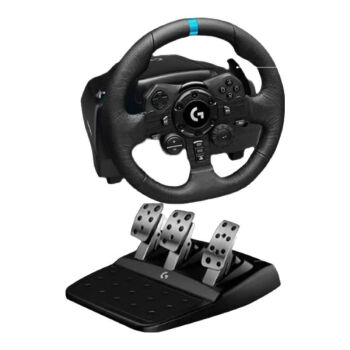 罗技（Logitech）高分辨率游戏方向盘及踏板 赛车仿真模拟驾驶 PC/PS4/PS5 地平线4欧卡2 TUREFORC