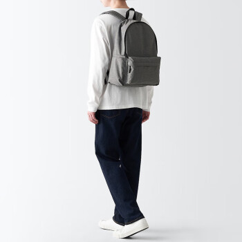 MUJI带PC收纳袋双肩包学生书包背包休闲包长43X宽32X高14cm 中灰色