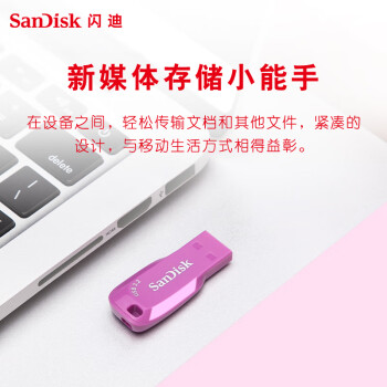 闪迪（SanDisk）32GB USB3.2 U盘 CZ410酷邃鸢尾紫 读速100MB/s 小巧便携 密码保护 商务办公学习优选