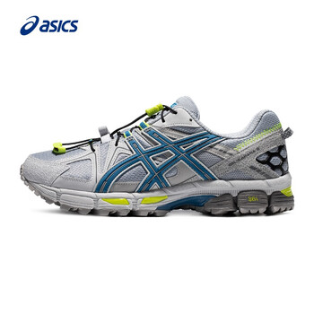 asicstiger男鞋越野跑步鞋稳定运动鞋舒适透气gelkahana8灰色395